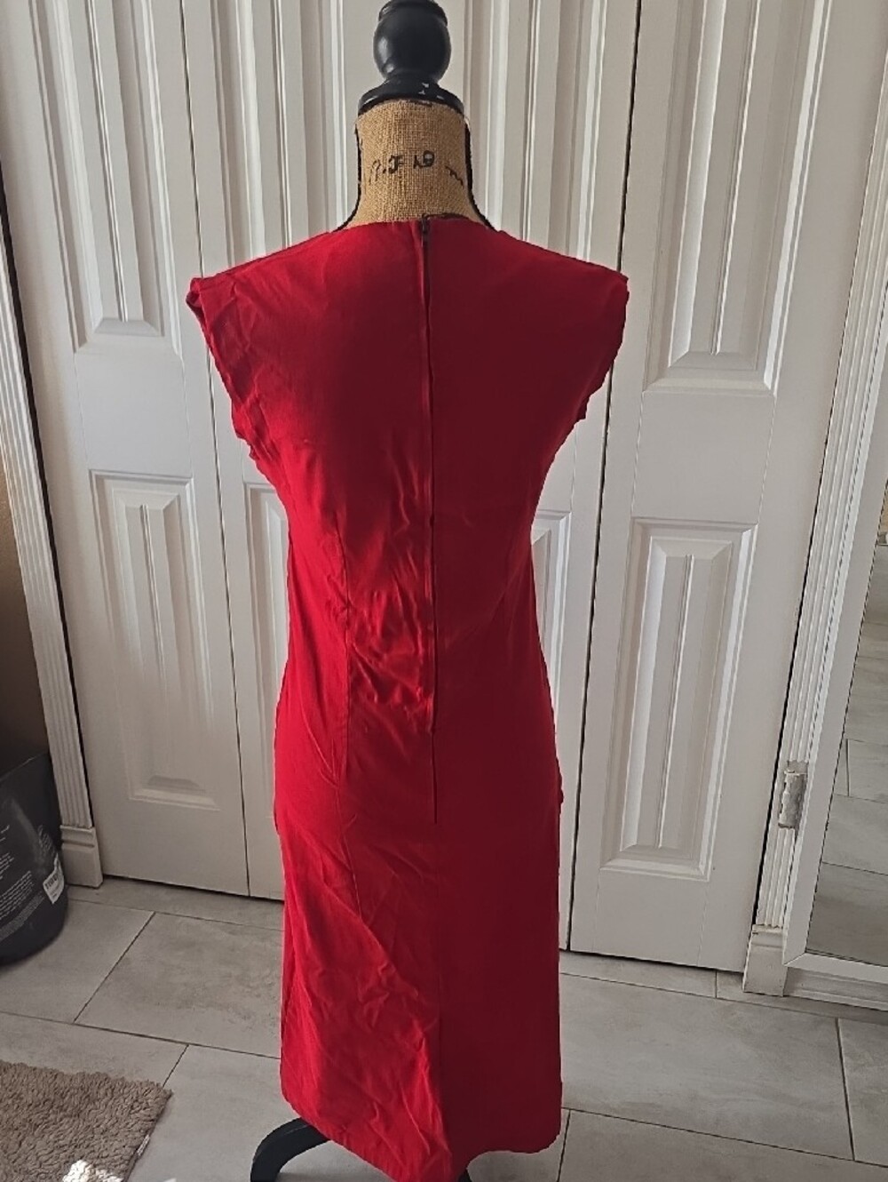 Tatyana Crimson Square-Neck Midi Dress - Picture 3 of 4